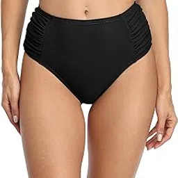 attraco Women's High Waisted Swim Shorts with Pockets Plus Size Bathing Suit Bottoms Long Board Shorts-picture-45