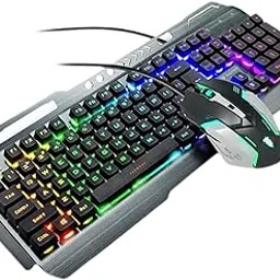 CHIST Quantron USB Gaming Keyboard and Mouse Combo | Made of Aluminium Body | 3 Rainbow Lighting Modes, Instant Media Access, Gaming Mouse for PC/Laptop/Mac.-picture-33