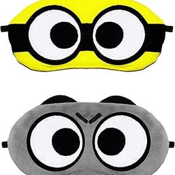 JUZZII Velvet Super Soft Blind Sleeping Cartoon Character Eye mask shade for Men Women Girls Boys Kids - (Pack of 2) Model.No.10-30 Multicolour-picture-27