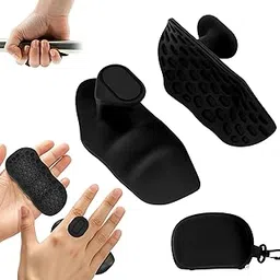 Homeaura 1 Pair Gym Hand Grip Pads for Weightlifting – Silicone Non-Slip Gripper for Palm Protection, Strength Training, Dumbbells, Pull-ups, Home & Office Gym Workout (Black)-picture-16