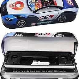 FunBlast Metal Pencil Box – Car Shaped Pencil Case for Kids, Multi-Layer Pen and Pencil Box for School Kids, Stationery Organizer Box, Birthday Return Gift’s (Random Color)-image-98