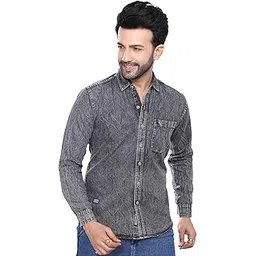 d... finish Men's Blue Denim Casual Shirt | Men Shirt | Denim Full Sleeve Shirt-picture-35
