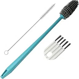 Bottle Cleaning Brush Set by Malukta, Long Handle Silicone Cleaner Brushes+Thermos Lid Cup Brush+3pcs Scratch Free Bottle Cleaner and Bristle Wire Straw Cleaner, Dishwasher Safe(Multicolor)-picture-19