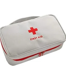 nightstar Mini First Aid Kit Travel Pouch Medicine Storage Organizer Bag with Handle for Indoor Outdoor Picnic Travel Home Office (1 Pc) (Grey)-picture-19