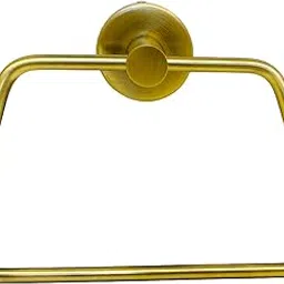 BonKaso Triangle Stainless Steel Grade-304 Premium Bathroom Towel Ring Holder |Towel Holder for Bathroom/Kitchen/Wash Basin (Matte Finish Antique) (Pack of 1) image 1