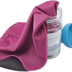 JAZZY PEARLS® Cooling Towel Sweat Absorbing Small-Size Headband for Running Cycling Summer Rose red-Sporting Goods-Fitness Running & Yoga-Fitness Equipment & Gear-Gym Towels-1 Cooling Towel-image-70