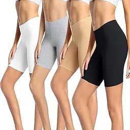 Shorts for Womens Boxers Underwear Cotton,Long Leg Panty Slipshort for Under Dresses Boyshorts Pack-image-2