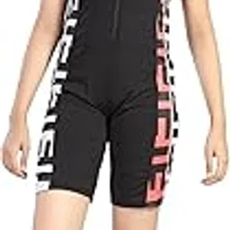 AASHRAY Unisex Half Sleeve Athletic Digitally Printed Swimsuit, 4-Way Stretch Lycra, Multi-Purpose Training Wear for Swimming, Cycling, Skating, Black-picture-36