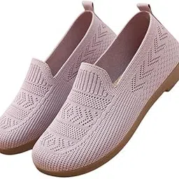 carl vinson Women's Spring Breathable Mesh Cloth Shoes – Lightweight Slip-On Hollow Flat Shoes| 38 | Purple-picture-34