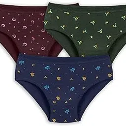 Womens Printed Panty | 100% Cotton | Outer Elastic | Pack of 3 Soft & Breathable Everyday Wear-image-70