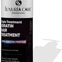 Luxuria Care Triple Treatment Keratin (1000ml) Straight Smooth Hair| Dry Damage Repair | Keratin Last Up To 6 Months (Pack of 1)-image-8