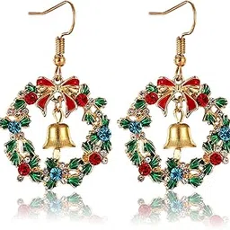 inlolly Christmas Earrings for Women Girls Xmas Dangle Drop Earrings Cute Holiday Earrings Jewelry Christmas Party Gift-picture-19