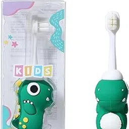 SHAKTISM Kids Toothbrush Cute Dino Design Soft Tooth Brush Extra Microfiber Soft Bristles Toothbrush for 3-6 Years old Children, Manual Toothbrush for Kids (Kid's Tooth Brush- Green)-image-91