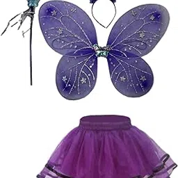 Kaku Fancy Dresses Tu-Tu Skirt With Butterfly Wings For Girls/Toddler Fancy Dress For Kids -Black, 3-4 Years,(Only Skirt, Wings & Headband)-picture-24