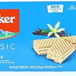 Loacker - Classic Vanille - Classic Wafer with 3 Layers of Waffles Stuffed with Vanilla Cream of Real Bourbon Vanilla Berries - Snack and Snack - Pack of 5 Pieces of 45 g-picture-48