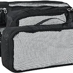 fatmug Packing Cubes/Travel Pouch Bag - Suitcase Organiser Set Of 4 (2 Small And 2 Slim) - Black - Polyester-picture-14