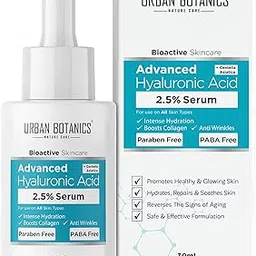 UrbanBotanics 2.5% Hyaluronic Acid Serum for Intense Hydration, Glowing Skin & Fines Lines | Daily Hydrating Face Serum For Women & Men with Dry, Normal & Oily Skin, 30 ml-image-47