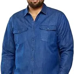 Denim Shirt with Pocket, Men Shirt,Stylish Shirt,Casual Shirt,Denim Men Shirt, Denim Pocket Shirt,Shirt for Men,Office Wear Shirt,Plus Size Shirt for Men,Denim Shirt03.-image-4