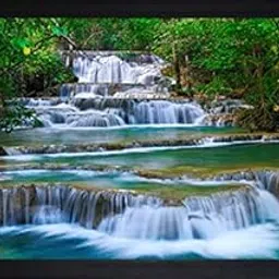 SAF paintings Natural Waterfall Large Synthetic Framed UV Digital Reprint Painting (14 inch x 20 inch) SAMM4130 SANFMM4130-picture-62