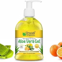 Dravida Organics Sun Guard Aloe Vera Gel – Soothing After-Sun Care | Natural Aloe Vera & Vitamin E to Hydrate & Protect Skin | Cooling & Moisturizing | 100% Vegan & Cruelty-Free-image-4