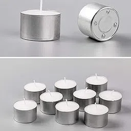 Aerico Wax Tealight Unscented Candle (Set of 100) (8 Hrs Burning)-picture-63