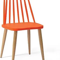 Bhumika Overseas Scandinavian Stylish Modern Furniture Plastic Chairs Orange Color-picture-23