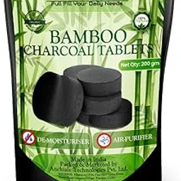 Naturegoon Organic Black Charcoal Tablets 200 gm | Eco-Friendly Bamboo | Multipurpose use for Burning Dhoop, Puja, Daily Rituals, Ceremonies, Oudh and Loban etc. (200 gm)-picture-30