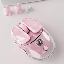 SEUNKWANG EWEADN Q9 Dual Mode Bluetooth Transparent Wireless Mouse 2.4G USB Computer Mouse with RGB Lighting, Silent Clicks, Multi-Device Compatibility for Laptop-picture-35