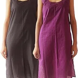 Women's Cotton Full Length Camisole Slip, Pack of 2, Inner Wear for Transparent Kurti-picture-16