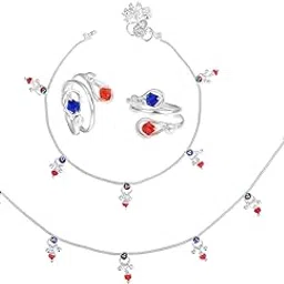 aanyacentric Combo of Anklet and Toe Ring Pair-picture-27