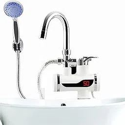 Drumstone (𝐃𝐢𝐰𝐚𝐥𝐢 𝐒𝐩𝐞𝐜𝐢𝐚𝐥 𝟏𝟎+𝟓 𝐘𝐞𝐚𝐫𝐬 𝐖𝐚𝐫𝐫𝐚𝐧𝐭𝐲) 360° Rotating Tankless Water Heater Faucet 3000 W 220 V – LED Digital Display Instant Hot Water Shower & Kitchen Tap Set-picture-28