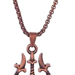 Pendant for Men & Women Lord Shiva Bolenath Mahadev Mahakal Trishul Damru Locket | Chain Silver Stainless Steel Pendant | Stylish Necklace | Lord Mahadev Jewellery-image-55