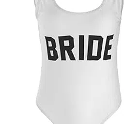 bnf Bride Letter Print Women Bikini Bodysuit Swimsuit Beachwear Monokini L White-picture-41