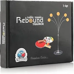 Mini Table Tennis Trainer Set with Elastic Shaft, 2 Soft Rubber Wooden Paddles & 2 Balls | Portable Ping Pong Practice Toy for Kids & Adults | Indoor Outdoor Game (No Table Needed)-picture-29