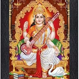 PnF Saraswati Religious Wood Photo Frames with Acrylic Sheet (Glass) for Worship/Pooja(photoframe,Multicolour,8x6inch)-20794, Wall Mount-picture-17