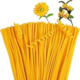 BATRICHER Chenille Stems Pipe Cleaners for Flower Making for Craft Projects and Decorations (Golden Yellow Color, 100pc Pack)-picture-21