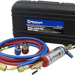 Mastercool 53376-YF R1234yf Visual Inspection Sight Glass with R1234yf Quick Couplers, Red Blue, Extra Large-picture-20