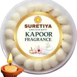 Parkash Store- Kapoor Fragrance Cow Ghee Diya Batti for Daily Pooja, Premium Cotton Readymade Ghee Wicks for Pooja, Wax Free, 100 Pieces with 30 Min Burn Time, Jyot batti for Pooja-picture-33