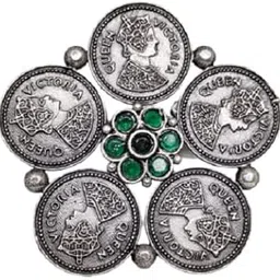 1 PC Big Coin Flower Oxidized Finger Ring- Designer Victorian Cocktail Coins Adjustable Finger Ring for Girls & Women-image-11