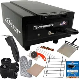 Geico-master "16 Inches" Electric Tandoor 2000 Watt Iron Electric Tandoor (Aluminium Tray, Shockproof Rubber Legs, Pizza Cutter, Magic Cloth, Glove and Recipe Book)-picture-13
