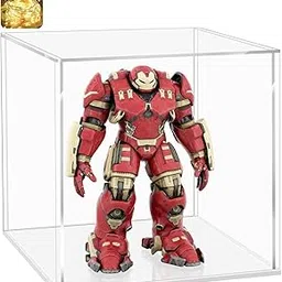 Divin Acrylic Display for Organizing Collectibles Clear Box Display Action Figures Home Storage (White+Clear, 15X15X15Cm: 6X6X6 inch)-picture-13