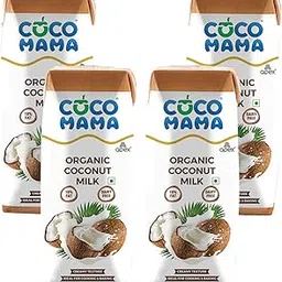 Coco Mama Organic Coconut Milk Dairy-Free,250 Ml|Pack Of 4|Rich & Creamy Texture|Enriched With Nutrients|Contains 18% Fat|No Added Artificial Sweeteners|Lactose-Free|Used For Cooking & Baking Purposes-picture-32