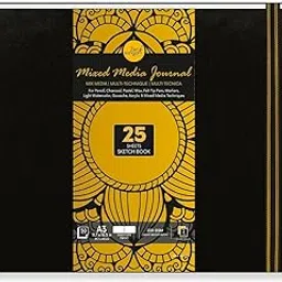 Zen Sangam - A3 Landscape Artists’- 230 GSM (50 Pages), Spiral Mixed Media Art Journal - Ultra Smooth Surface - Acid Free Cartridge Paper - Size(42x29.7cm)-for Pencils,Chalk,Oil Pastels,Crayons-Black-image-13