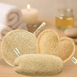 Big Leaf Natural Organic Loofah for Bath & Body | 100% Biodegradable & Eco-Friendly Scrubber | Gentle Exfoliating Sponge in 3 Unique Shapes | Skin Cleansing & Dead Skin Remover | Plastic-Free Spa Sponge (3)-picture-10