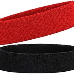 R-LON Workout Headband for Women & Men - Moisture Wicking & Non-Slip Exercise Hairband or Sports Sweatband -Ideal for All Sports Like Tennis, TT, Badminton, Running and Yoga (2 PC) A4-image-71