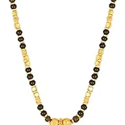 meenaz 2 Vati Wati Mangalsutra For Women Girls Temple South Indian Traditional 1 Gram Gold Stylish Maharashtrian Long Double Chain Double Mangal sutra Pendant Tanmaniya Black Nallapusalu Chains -703-picture-27