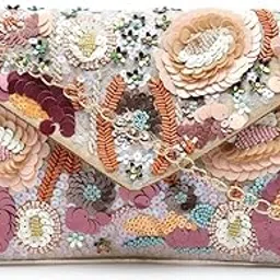 anekaant Ghoomar Multi Floral Embellished Suede Sling Bag-picture-36