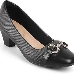tresmode NOVA Women's Heels Pumps Sandals Pumps Leather - Round Toe Ladies Footwear Soft Comfortable Sandals-picture-41