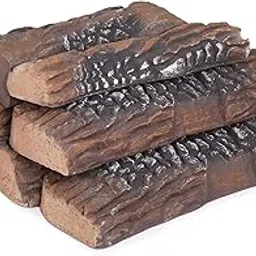 GASPRO Gas Fireplace Logs, 10-Piece Ceramic Logs for Gas Fireplace, Faux Fireplace Logs for Ventless/Vented, Natural Gas, Propane, Electric Fireplace Indoor Insert and Outdoor Fire Pit, Fake logs Set-image-20