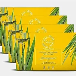 Wellspring (Pack of 4) Nirol Natural Washing Laundry Soap Bar | Veg, Organic And Chemical Free| Baby Safe| For Sensitive Skin| Lemongrass Fragrance (480 Grams)-image-2